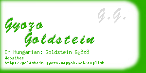 gyozo goldstein business card